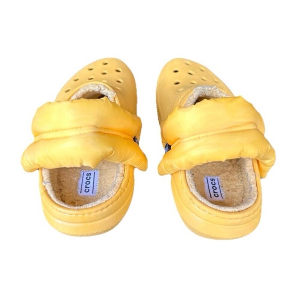 CROCS Classic Lined Neo Puff Clogs Unisex Size M5 W7 Yellow - Picture 7 of 16